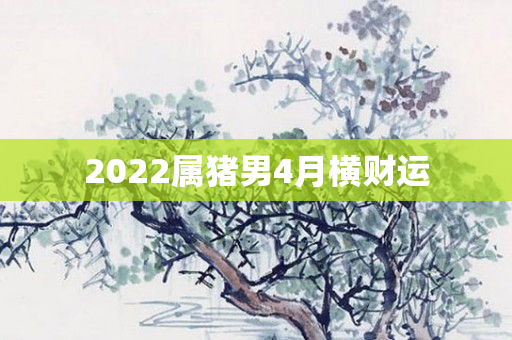 2022属猪男4月横财运
