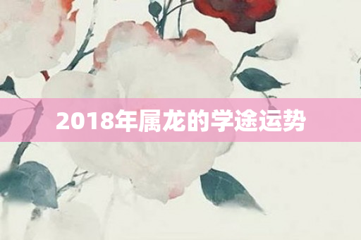 2018年属龙的学途运势
