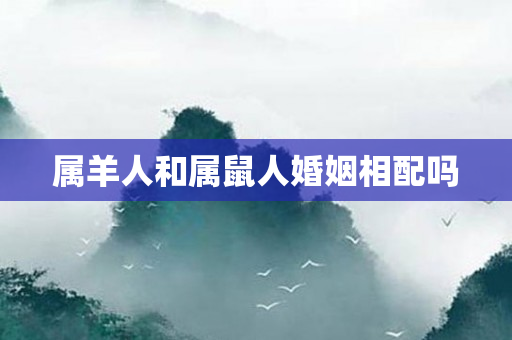 属羊人和属鼠人婚姻相配吗