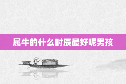 属牛的什么时辰更好呢男孩