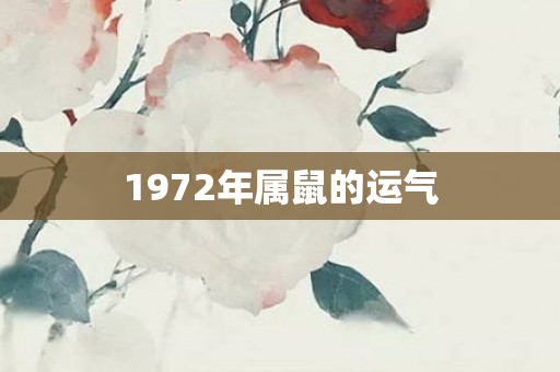 1972年属鼠的运气