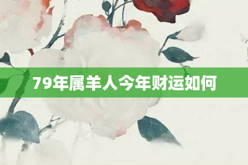 79年属羊人今年财运如何