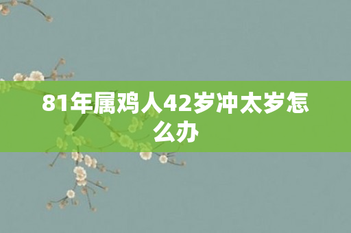 81年属鸡人42岁冲太岁怎么办