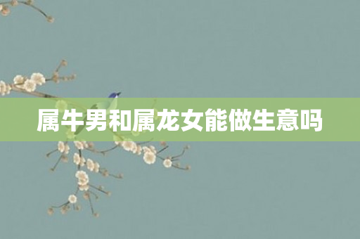 属牛男和属龙女能做生意吗
