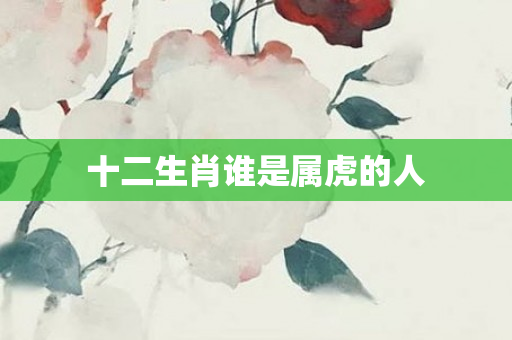 十二生肖谁是属虎的人