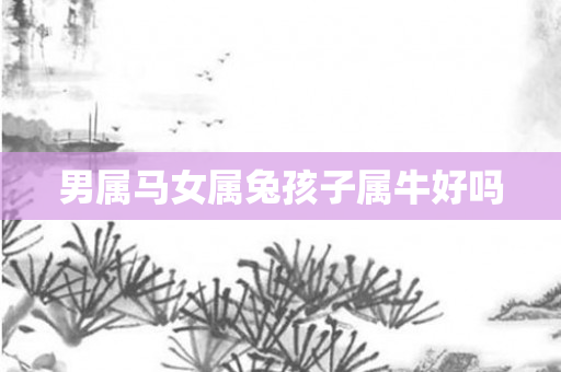 男属马女属兔孩子属牛好吗