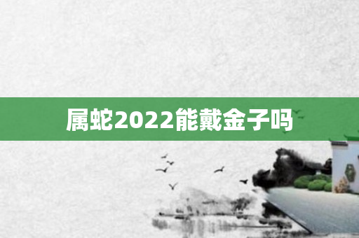 属蛇2022能戴金子吗