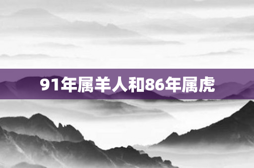 91年属羊人和86年属虎