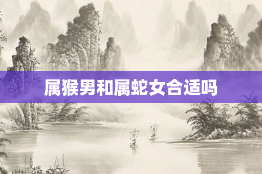 属猴男和属蛇女合适吗