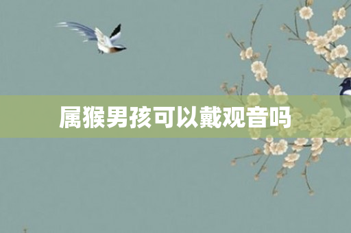 属猴男孩可以戴观音吗