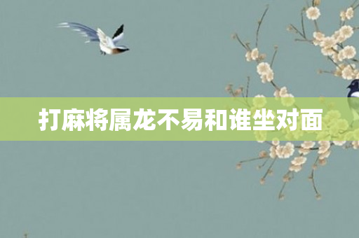 打麻将属龙不易和谁坐对面