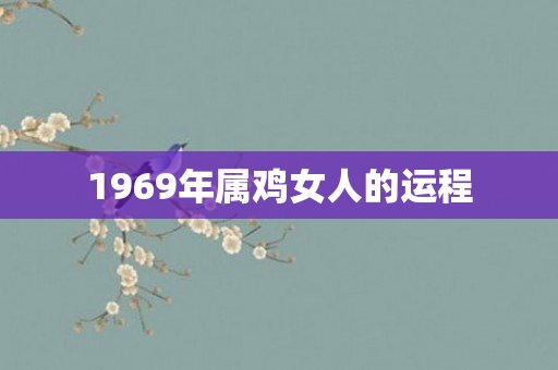 1969年属鸡女人的运程