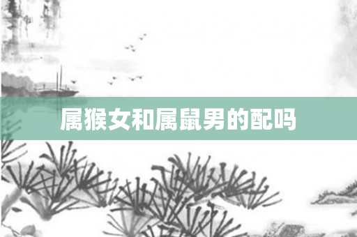 属猴女和属鼠男的配吗
