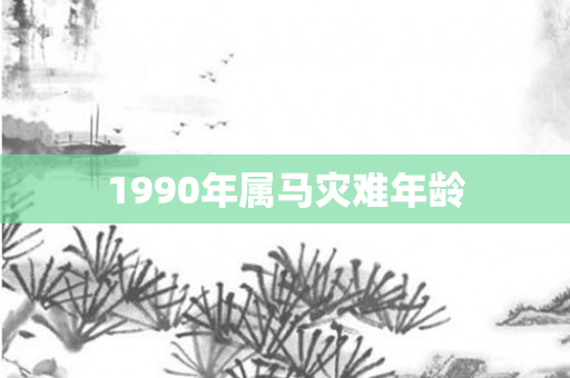 1990年属马灾难年龄