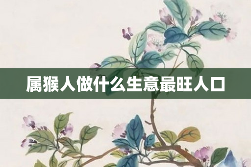 属猴人做什么生意最旺人口