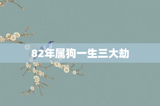 82年属狗一生三大劫