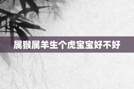 属猴属羊生个虎宝宝好不好