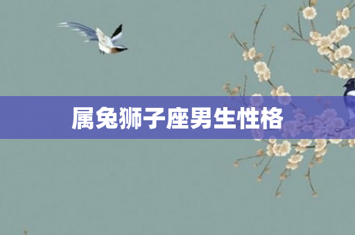 属兔狮子座男生性格