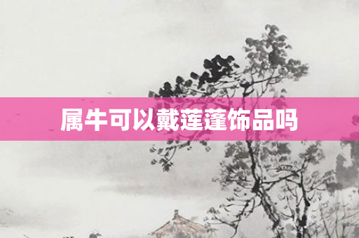 属牛可以戴莲蓬饰品吗