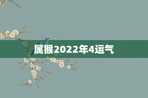 属猴2022年4运气