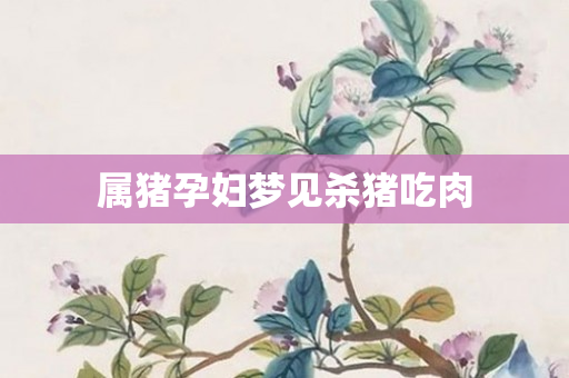 属猪孕妇梦见杀猪吃肉