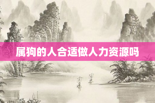 属狗的人合适做人力资源吗