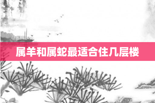属羊和属蛇最适合住几层楼