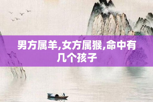 男方属羊,女方属猴,命中有几个孩子