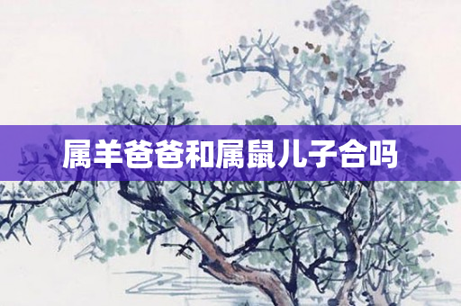 属羊爸爸和属鼠儿子合吗