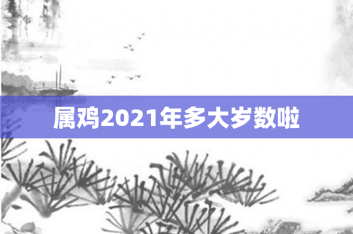 属鸡2021年多大岁数啦