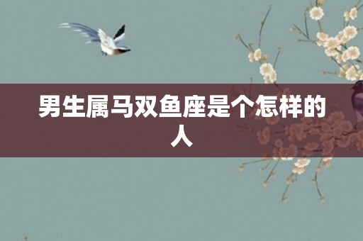 男生属马双鱼座是个怎样的人