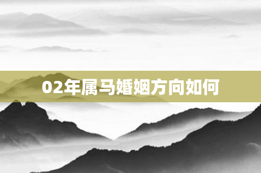 02年属马婚姻方向如何