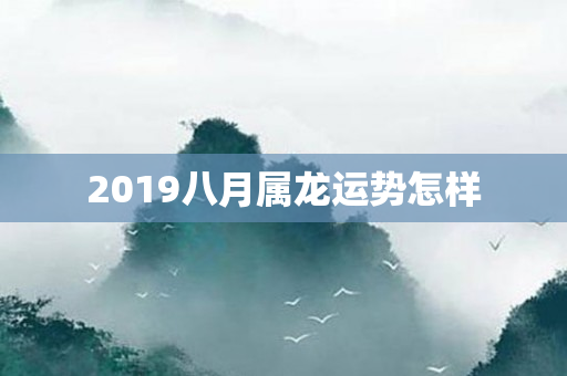 2019八月属龙运势怎样