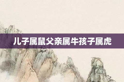 儿子属鼠父亲属牛孩子属虎