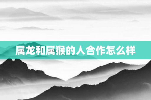 属龙和属猴的人合作怎么样