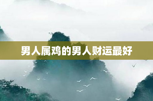 男人属鸡的男人财运更好