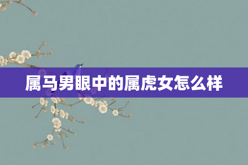 属马男眼中的属虎女怎么样