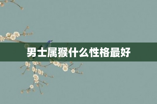 男士属猴什么性格更好