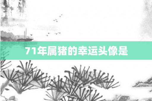 71年属猪的幸运头像是