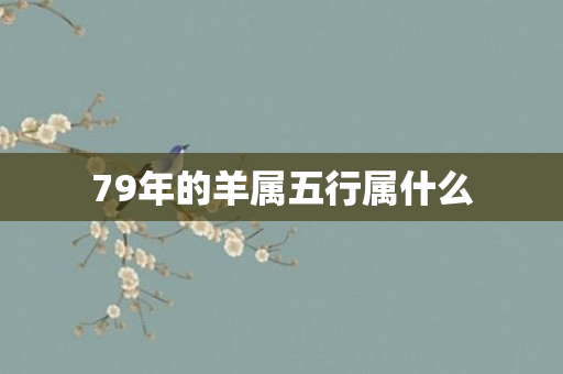 79年的羊属五行属什么