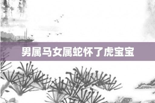男属马女属蛇怀了虎宝宝