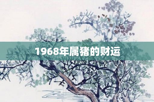 1968年属猪的财运