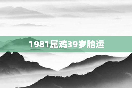 1981属鸡39岁胎运