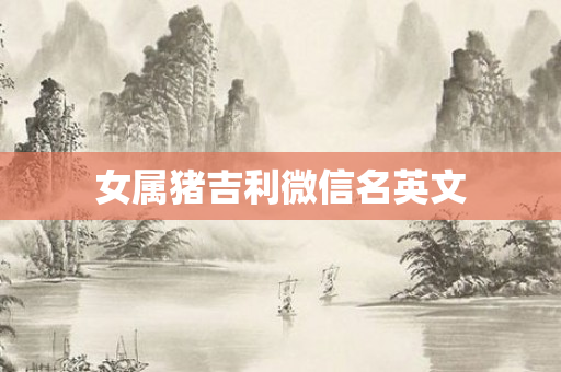 女属猪吉利微信名英文