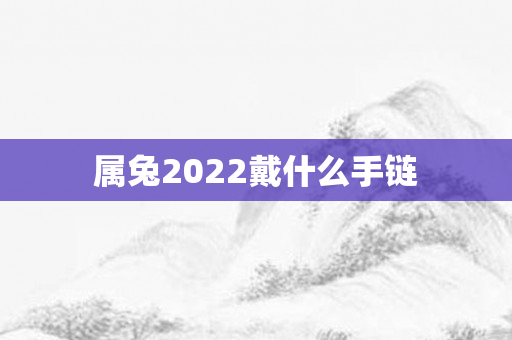 属兔2022戴什么手链
