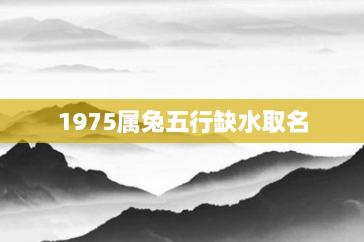 1975属兔五行缺水取名