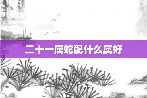 二十一属蛇配什么属好