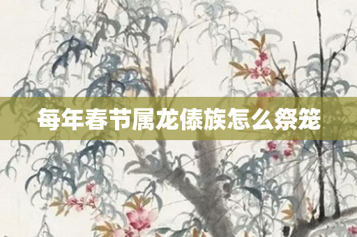 每年春节属龙傣族怎么祭笼
