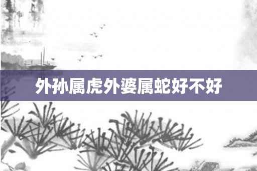 外孙属虎外婆属蛇好不好