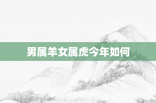 男属羊女属虎今年如何